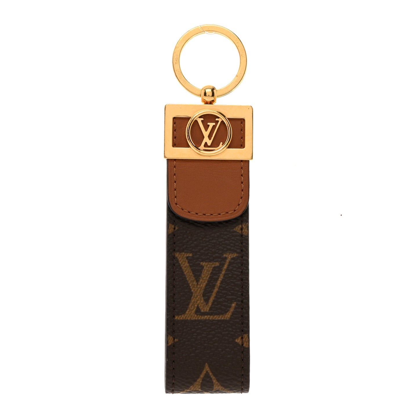 Monogram Dauphine Dragonne Bag Charm Key Holder Brown