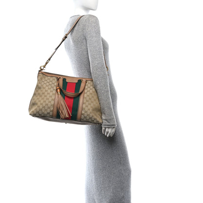 Gucci Monogram Web Medium Rania Top Handle Bag Khaki 2 of 10