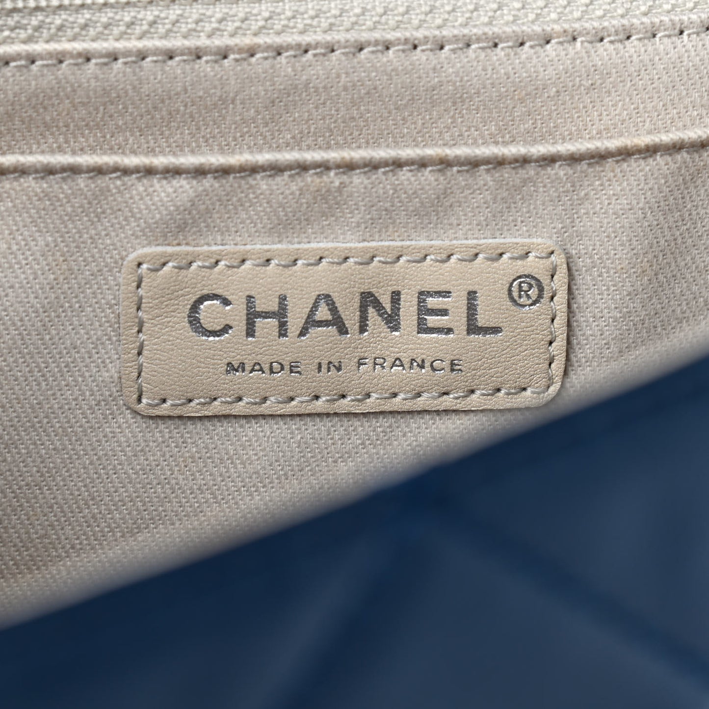 Calfskin Quilted In the Business Flap Dark Navy Blue