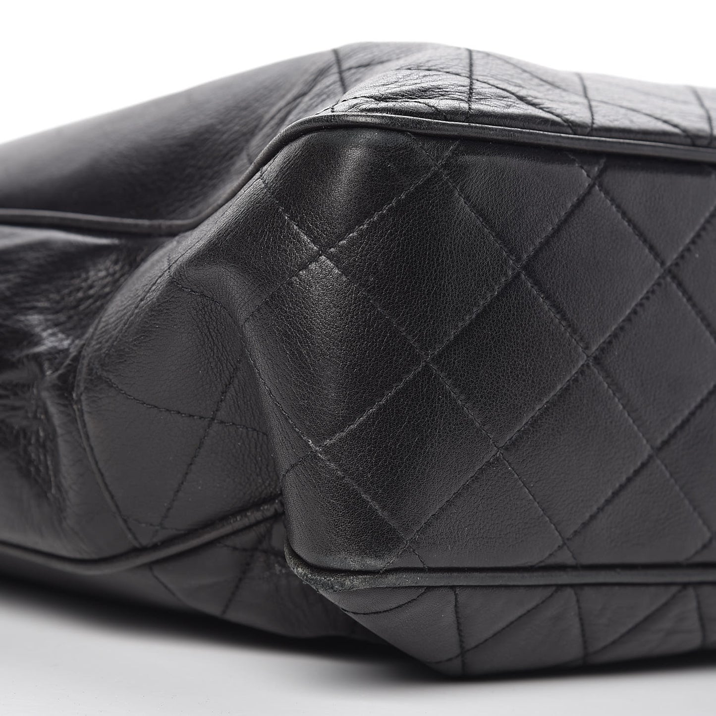 Lambskin Quilted Tote Black
