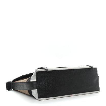 Burberry Brit Canvas Mega Check Grainy Calfskin Messenger Bag 3 of 11