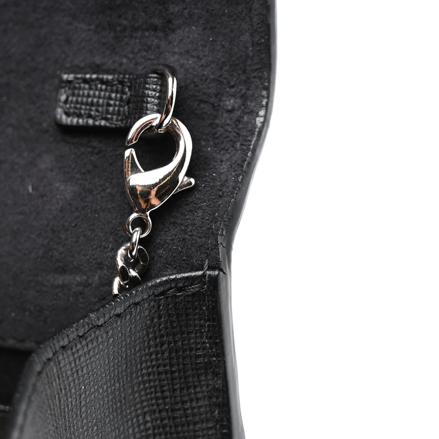 Fendi Vitello Elite Mink Fur Studded Karlito Tube Wallet on Chain Black 10 of 14