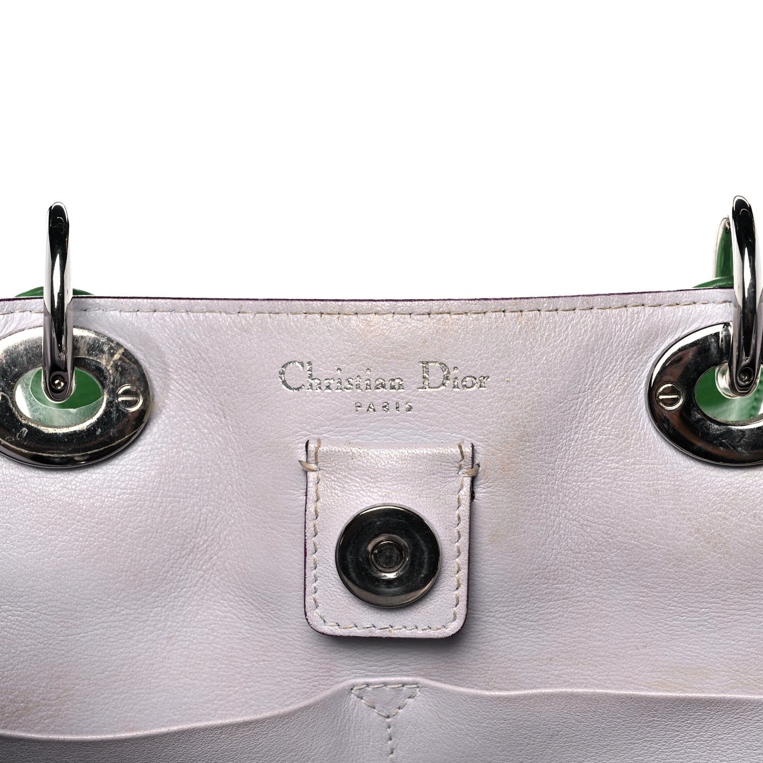 Christian Dior Bullcalf Large Diorissimo Tote Green 7 of 12