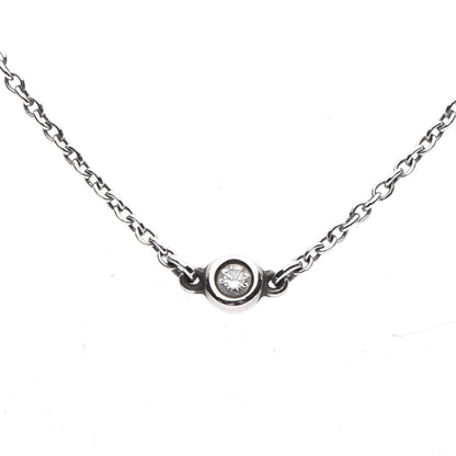 Tiffany Sterling Silver Diamond .09ctw Elsa Peretti Diamonds by the Yard Three Station Necklace 4 of 9