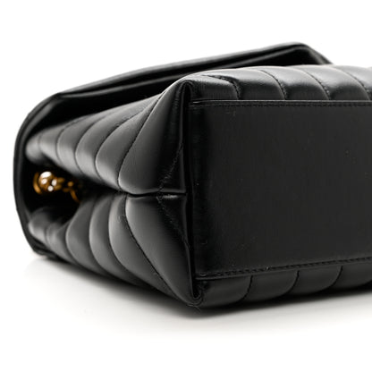 Saint Laurent Calfskin Y Quilted Monogram Small Loulou Chain Satchel Black 8 of 9