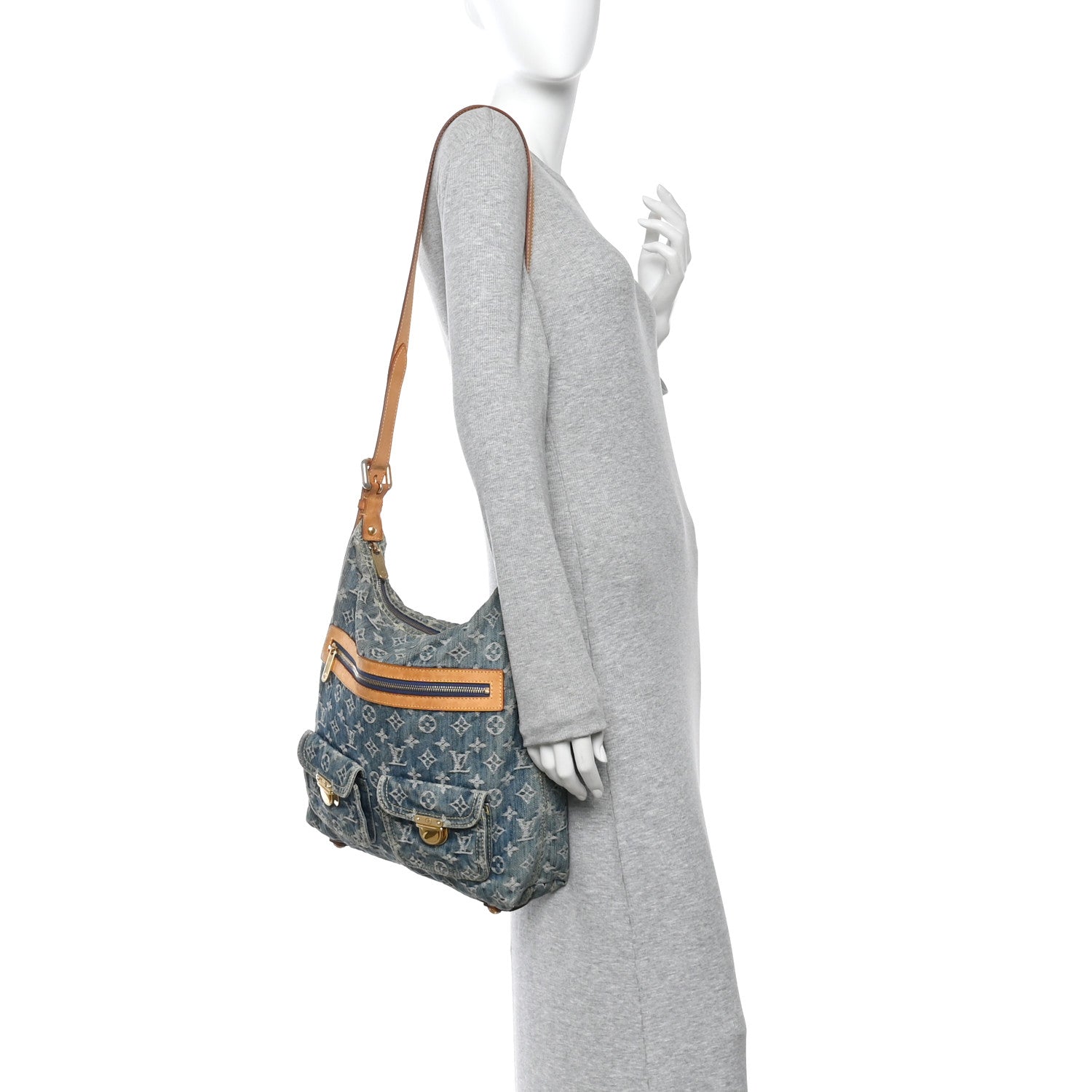 Louis Vuitton Denim Baggy GM Blue 2 of 12