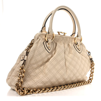 Marc Jacobs Calfskin Quilted Stam Beige 3 of 10