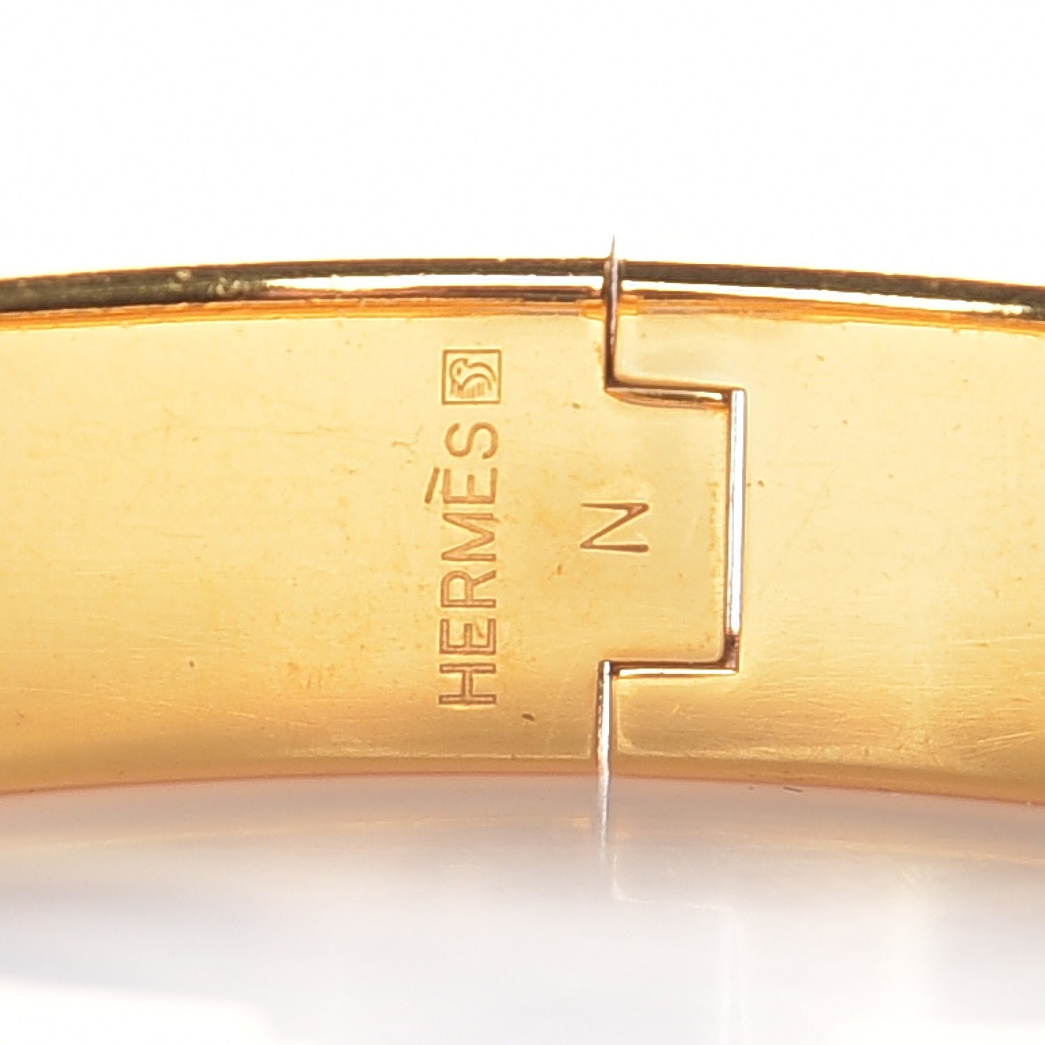 Hermes Enamel Narrow Clic Clac H Bracelet PM Orange 4 of 5