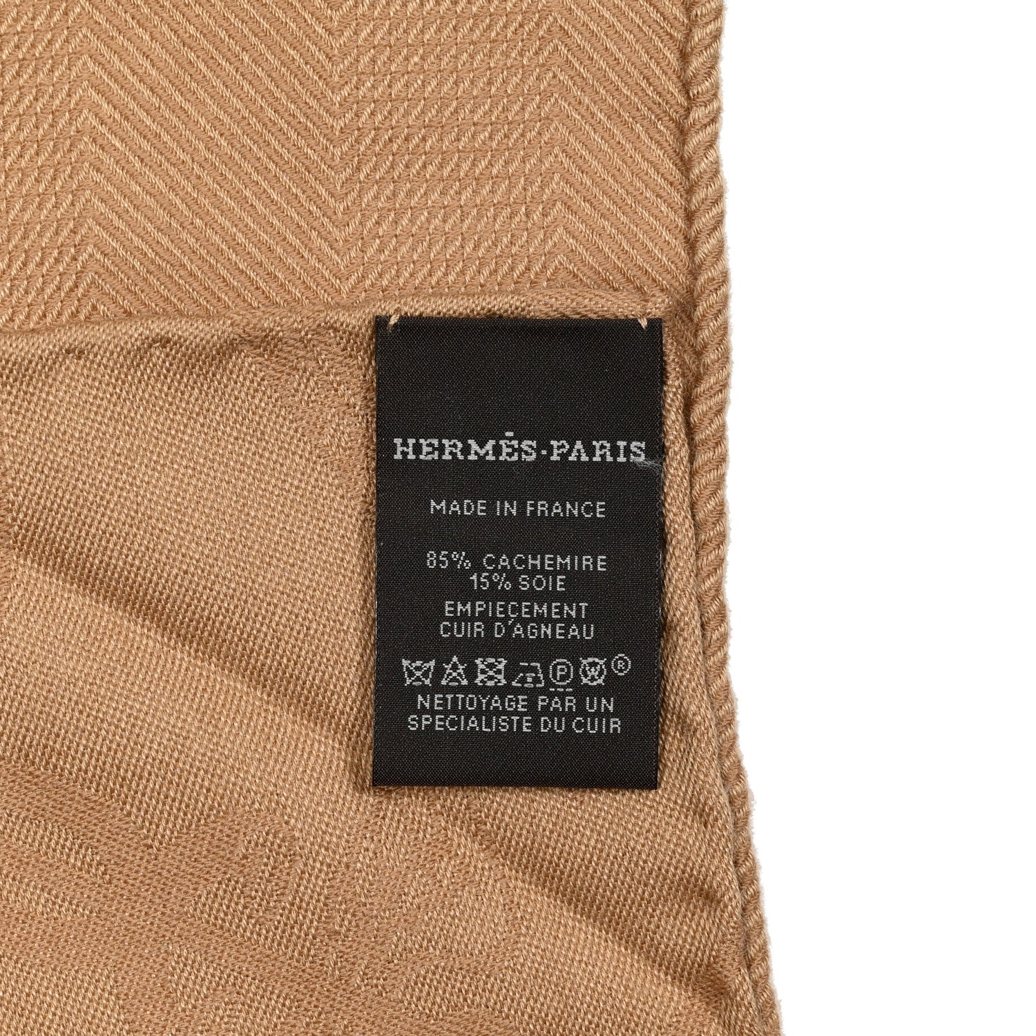 Hermes Cashmere Silk New Libris Poncho Kraft 3 of 4