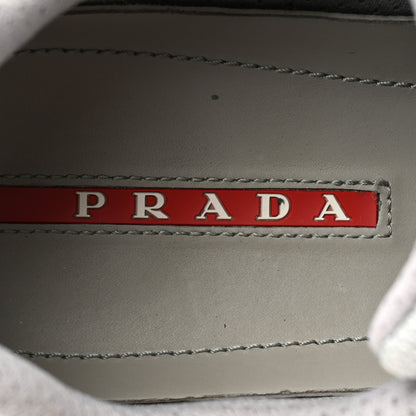 Prada Vitello Rubber Bike Mens America's Cup Sneakers 10.5 Rubino Argento 7 of 9