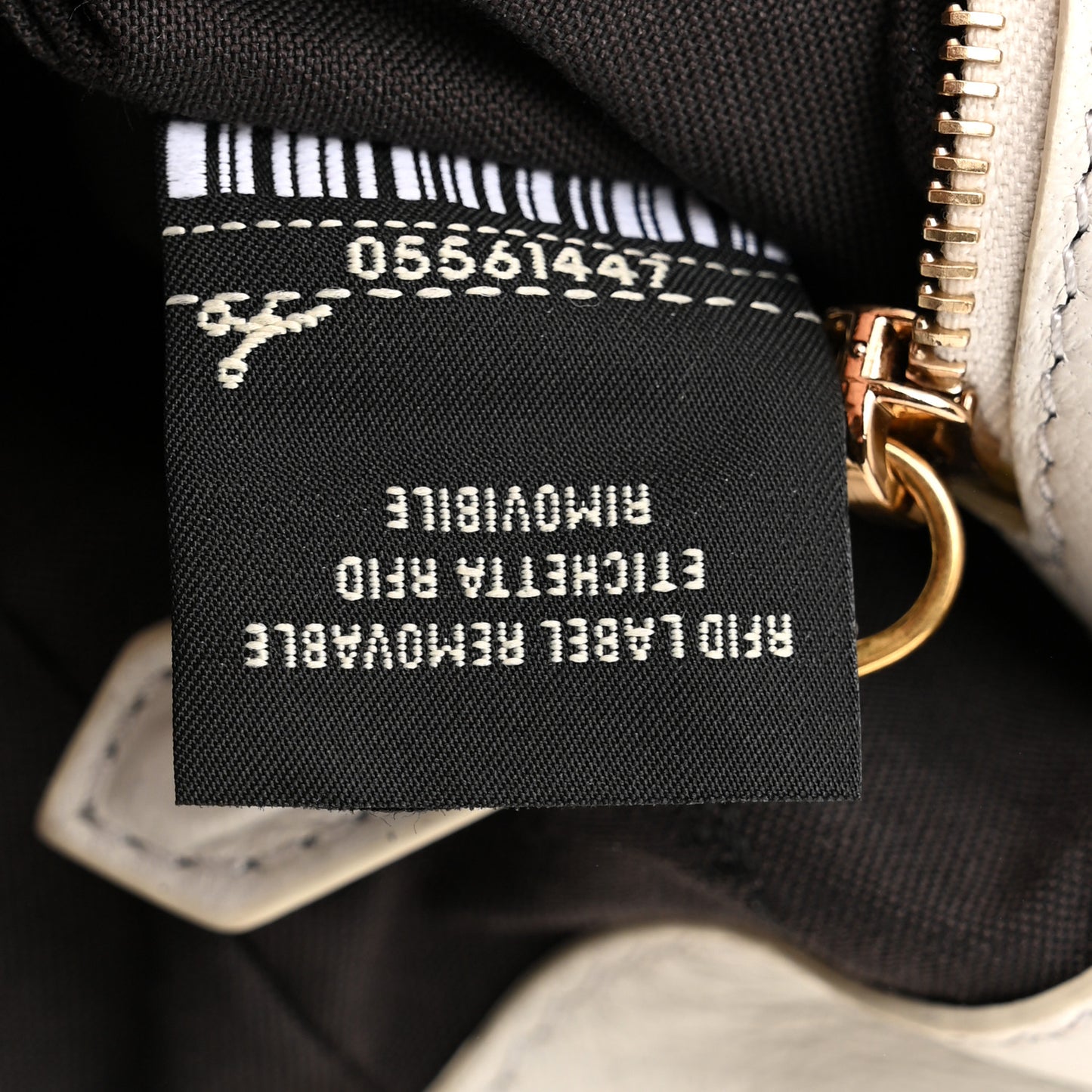 Nappa FF 1974 Embossed Large Baguette White