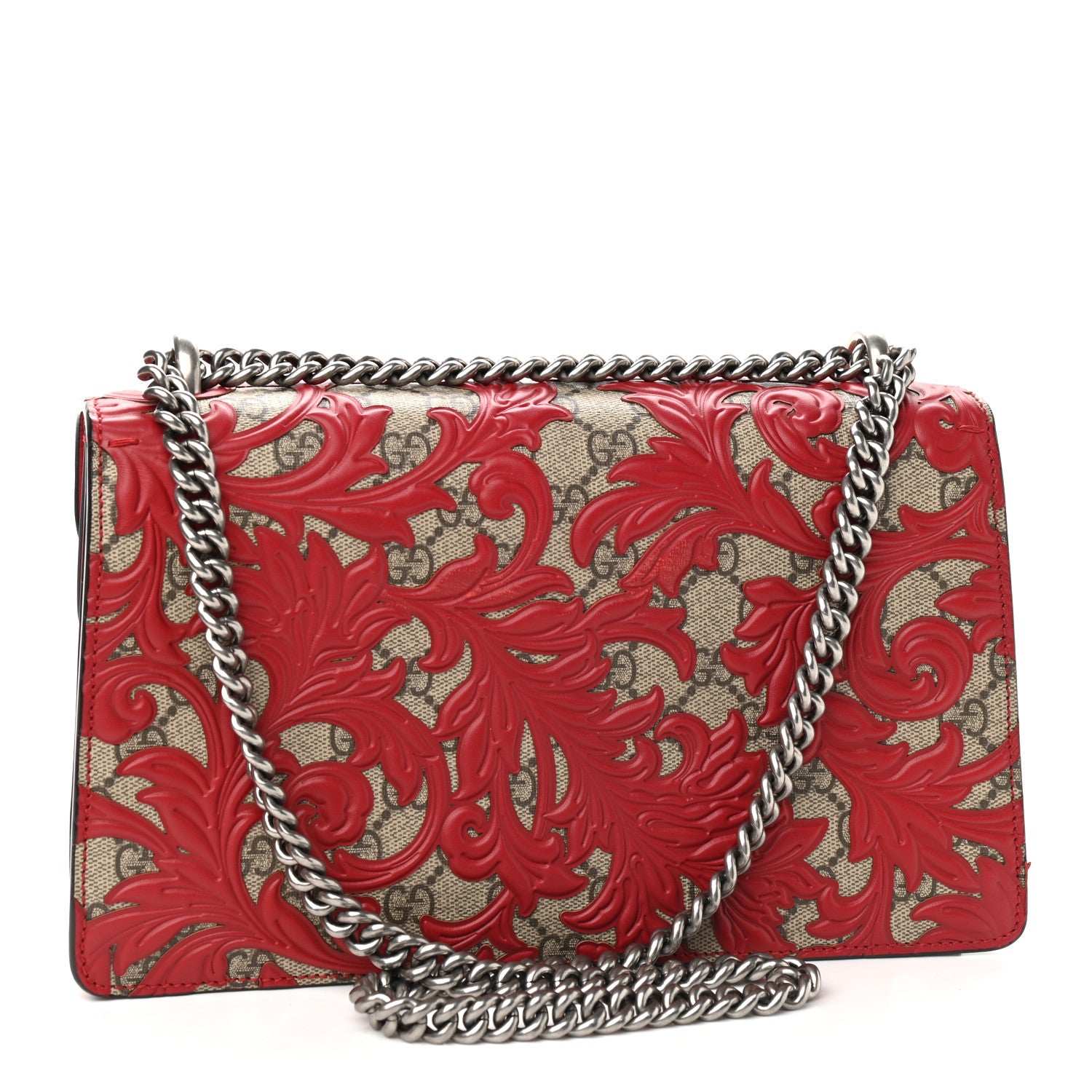 Gucci GG Supreme Monogram Arabesque Small Dionysus Shoulder Bag Hibiscus Red 4 of 10