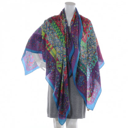 Hermes Cashmere Silk Pique Fleuri de Provence GM 140 Shawl 4 of 6