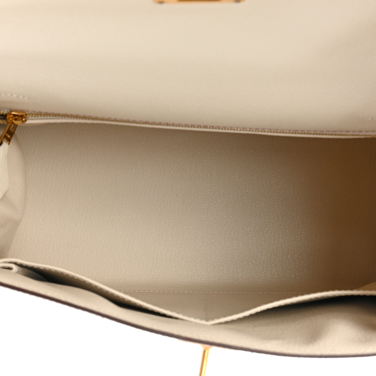 Epsom Bi-Color Horseshoe Kelly Sellier 28 Craie Rose Pourpre
