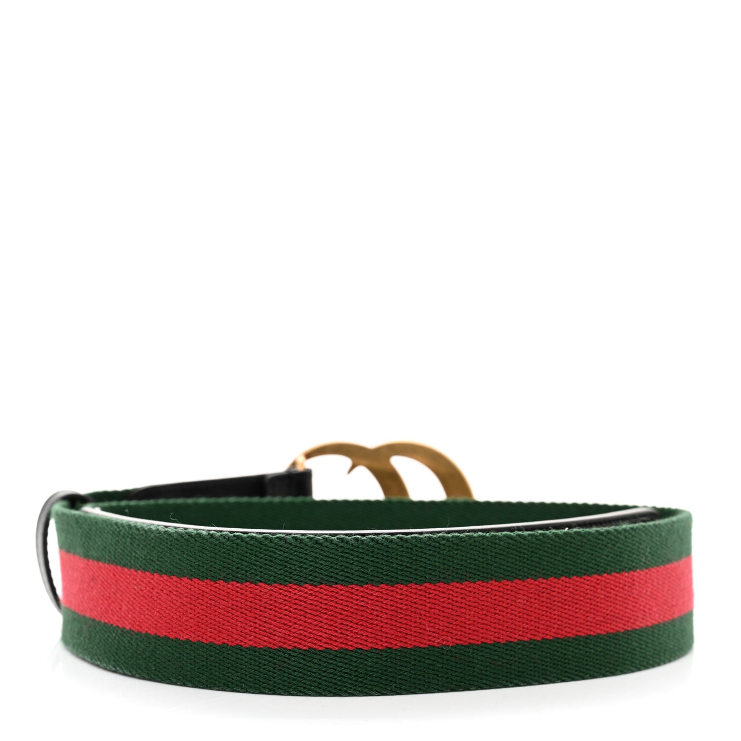 Nylon Calfskin Double G Web 40mm Belt 80 32 Green Red Black