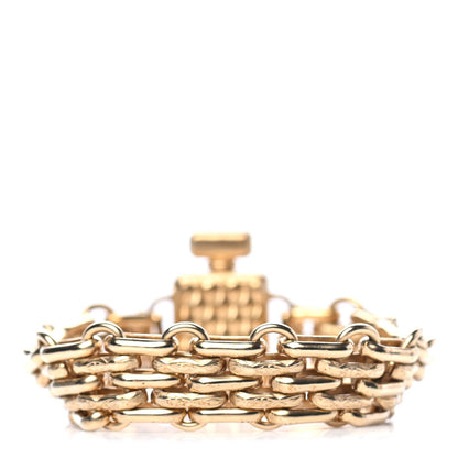 Chanel Crystal Perfume Bottle CC Chain Bracelet Gold 2 of 3