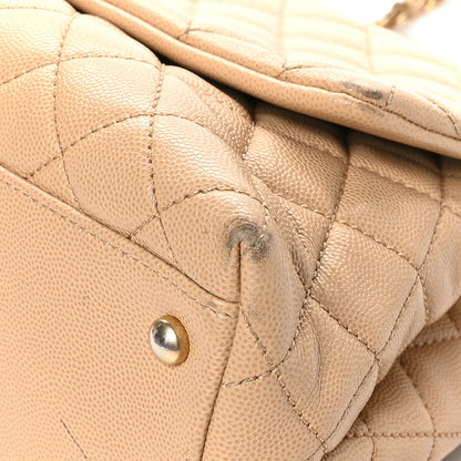 Chanel Caviar Lizard Embossed Quilted Small Coco Handle Flap Beige 10 of 16