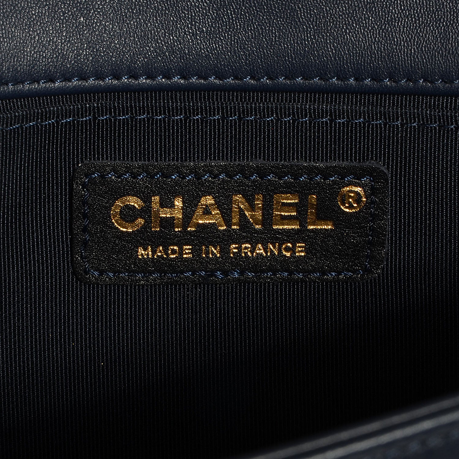 Chanel Sheepskin Braided Medium Boy Reverso Flap Navy Blue 6 of 9