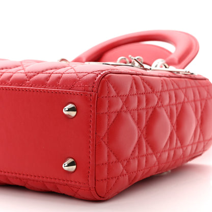 Christian Dior Lambskin Cannage Small My ABCDior Lady Dior Red 10 of 11