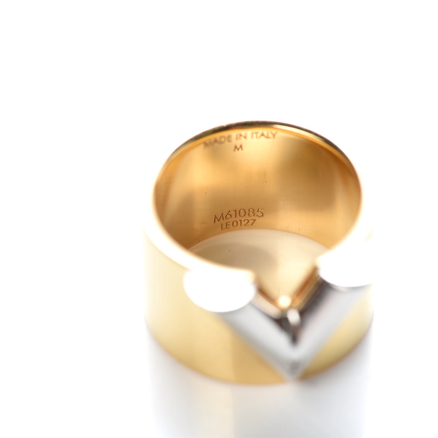 Brass Essential V Ring M Gold Silver