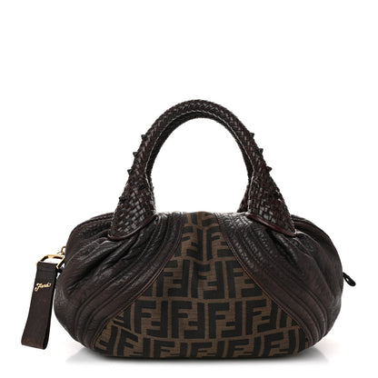 Fendi Zucca Nappa Nuvolata Vitello Tortuga Spy Bowler Tobacco Moro 1 of 10