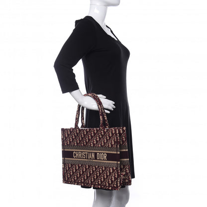 Christian Dior Oblique Medium Book Tote Burgundy Multicolor 2 of 10