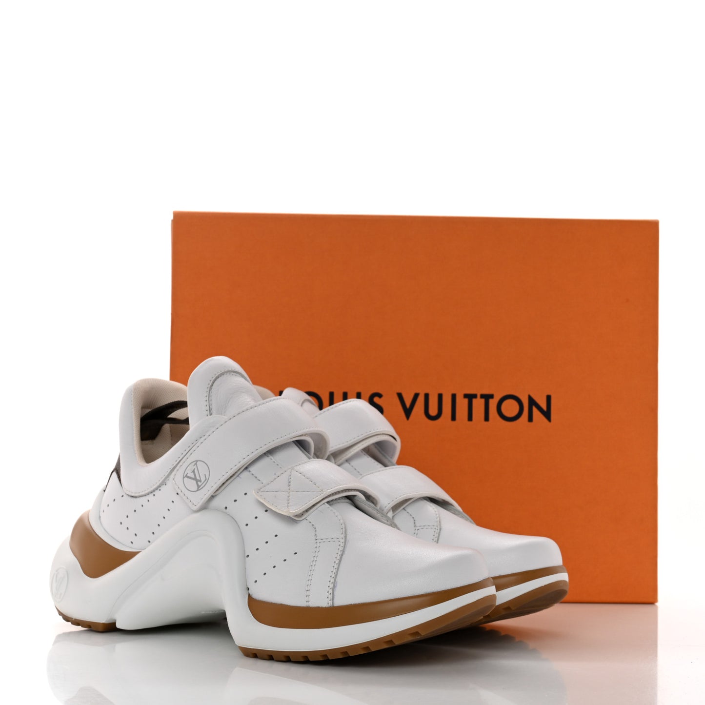 Calfskin Monogram Velcro LV Archlight Sneakers 41 White