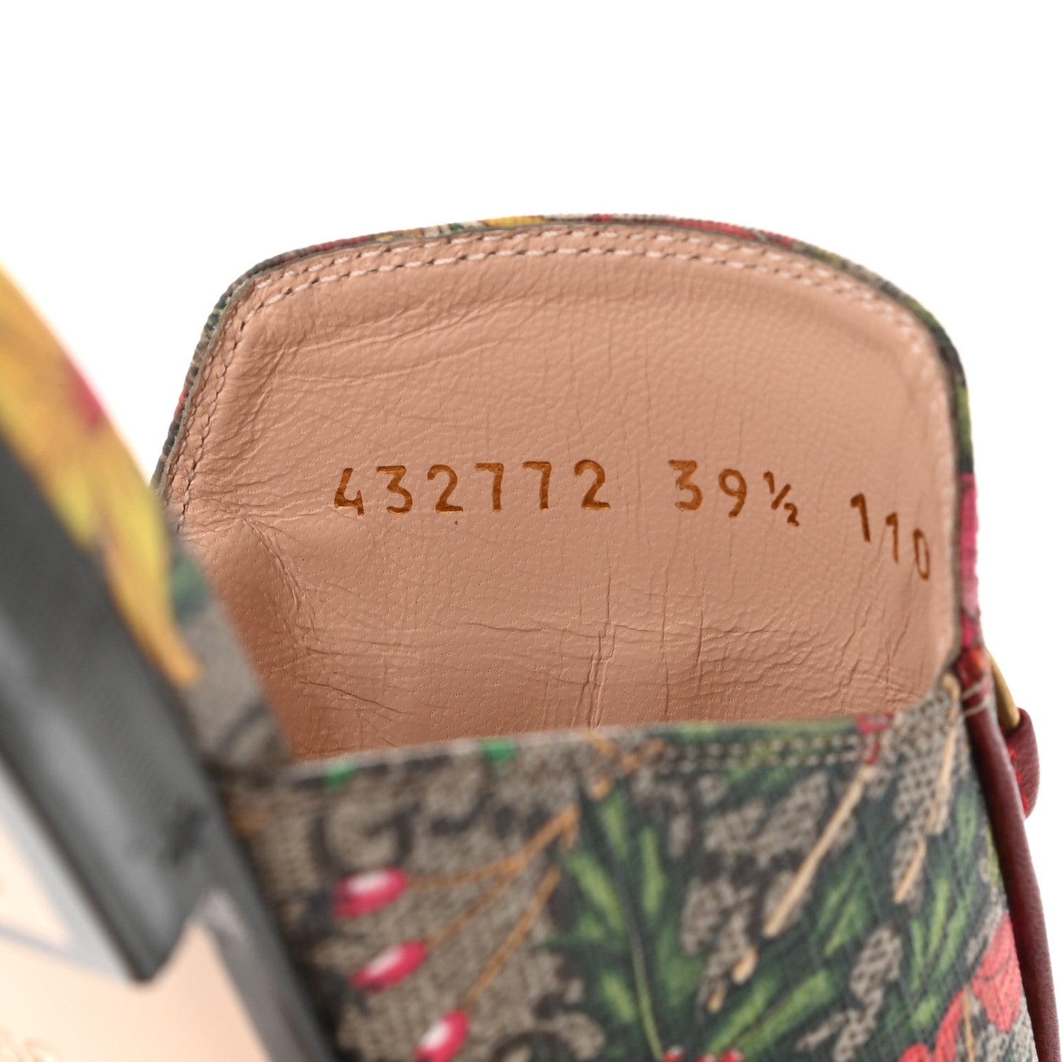 Gucci GG Supreme Monogram Flora Womens Princetown Slippers 39.5 Beige Ebony Multicolor Rosso 8 of 11