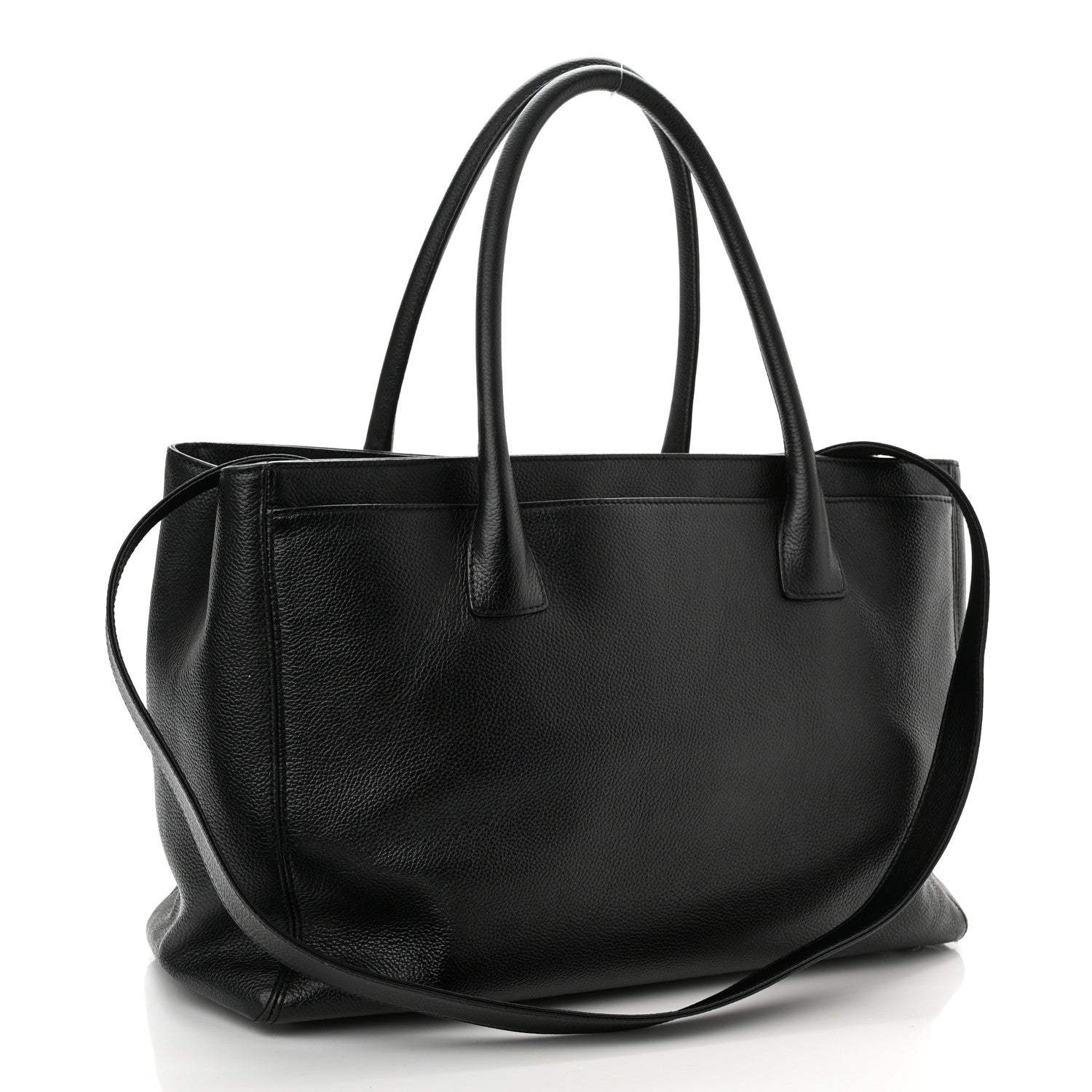 Chanel Calfskin Cerf Executive Shopper Tote Black 3 of 12