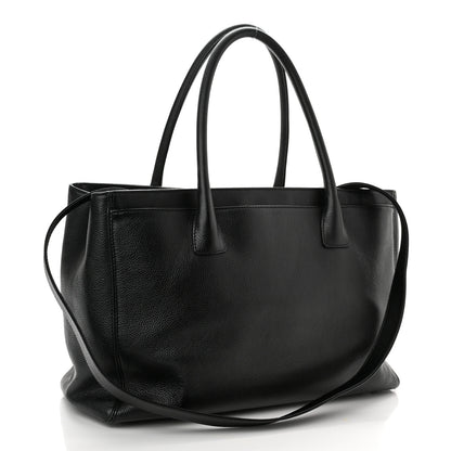 Chanel Calfskin Cerf Executive Shopper Tote Black 3 of 12