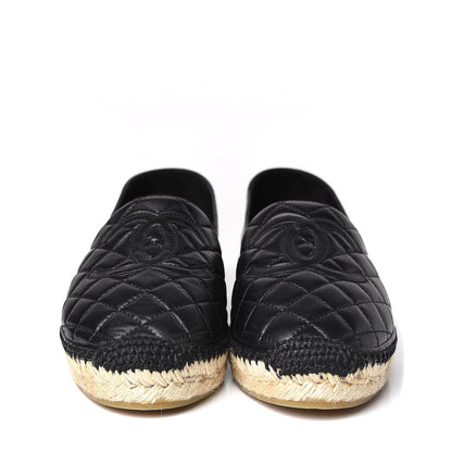 Chanel Lambskin Quilted CC Espadrilles 41 Black 2 of 11