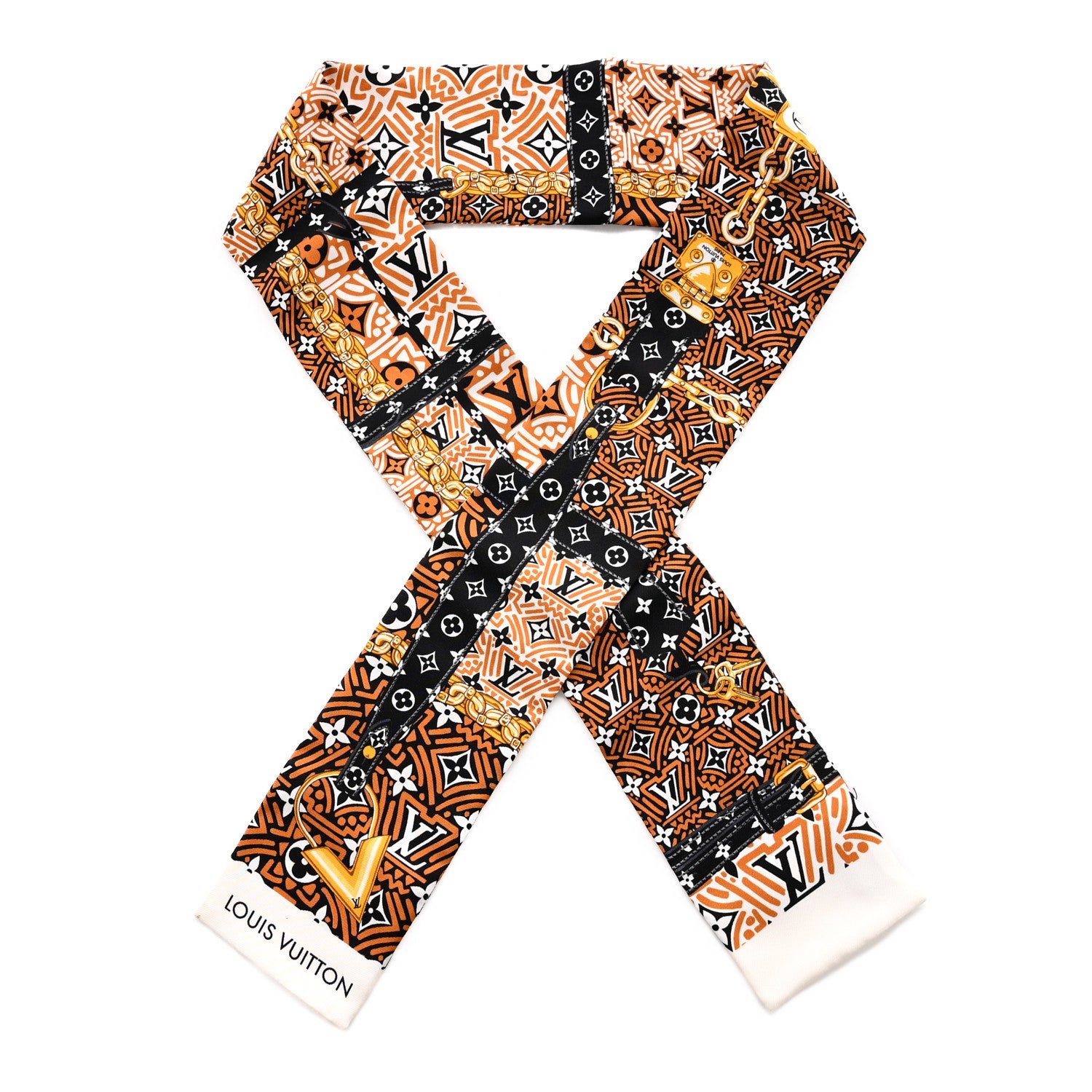 Louis Vuitton Silk Monogram Crafty Confidential Bandeau Caramel 1 of 5