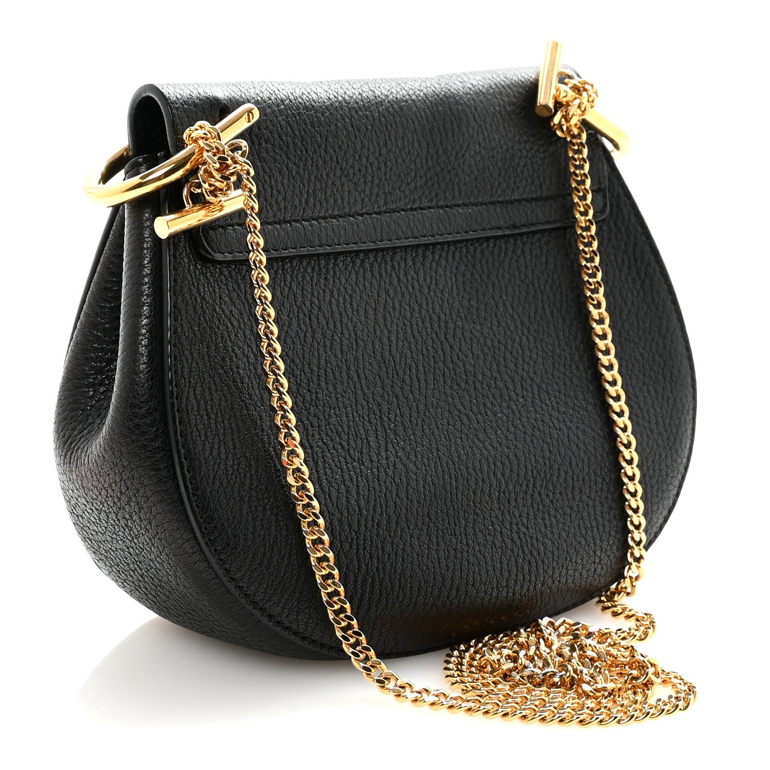 Chloe Grained Lambskin Mini Drew Shoulder Bag Black 3 of 9