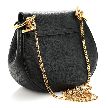 Chloe Grained Lambskin Mini Drew Shoulder Bag Black 3 of 9