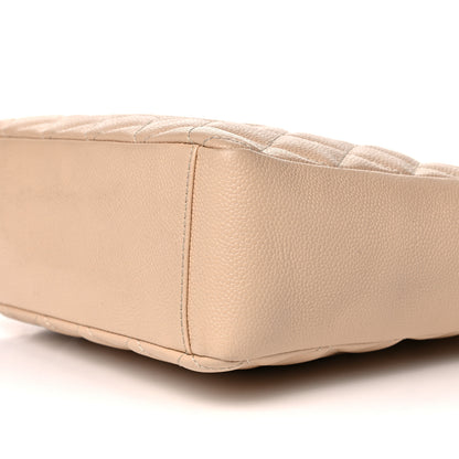 Chanel Caviar Quilted Petit Shopping Tote PST Beige Clair 9 of 22