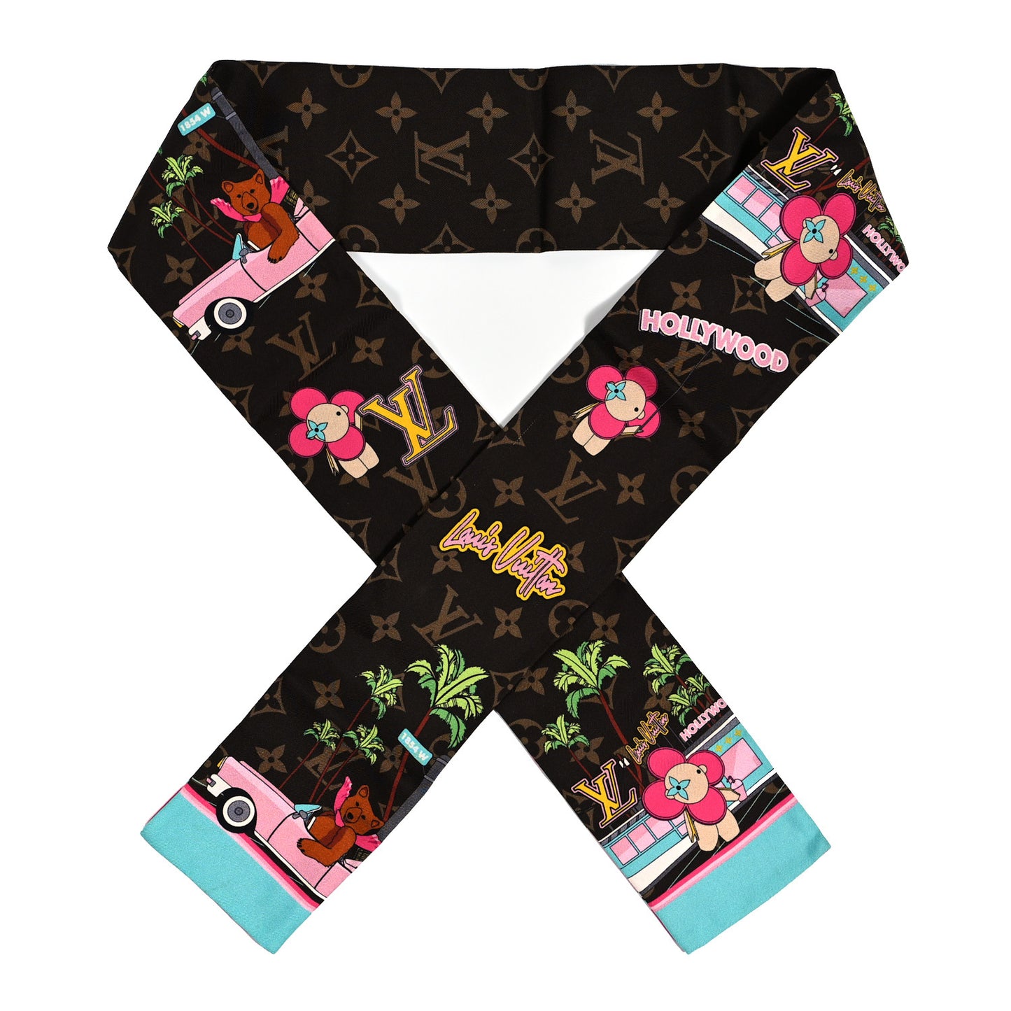 Silk Monogram 2021 Hollywood Christmas Animation Bandeau Marron
