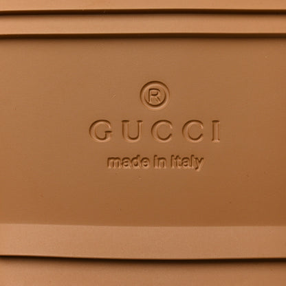 Gucci Monogram Jumbo GG Nappa Samoa Platform 40mm Slide Sandals 35 Camel Ebony New Acero 6 of 13