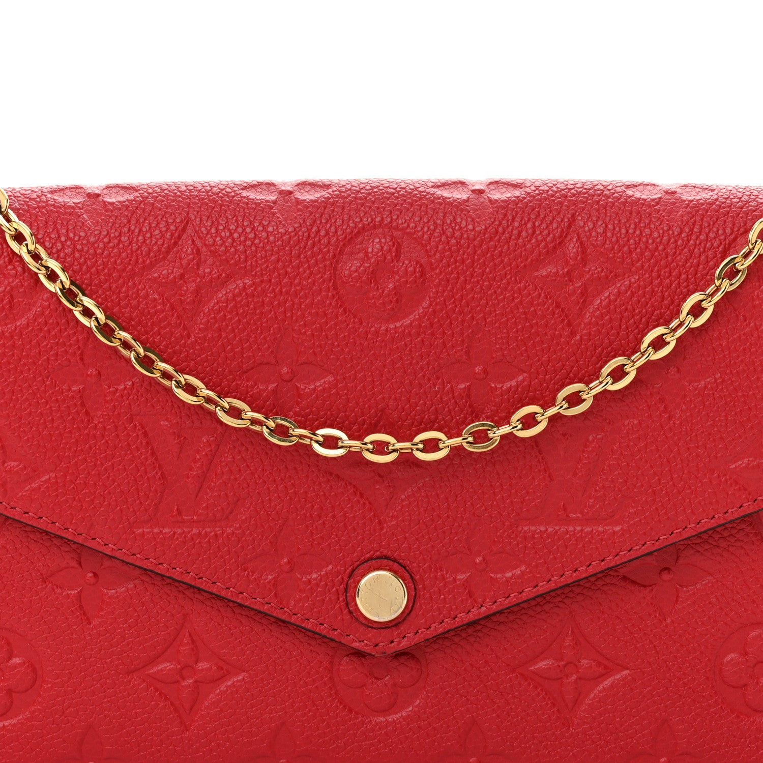 Louis Vuitton Empreinte Pochette Felicie Chain Wallet Scarlet 8 of 11