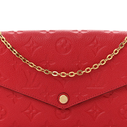 Louis Vuitton Empreinte Pochette Felicie Chain Wallet Scarlet 8 of 11
