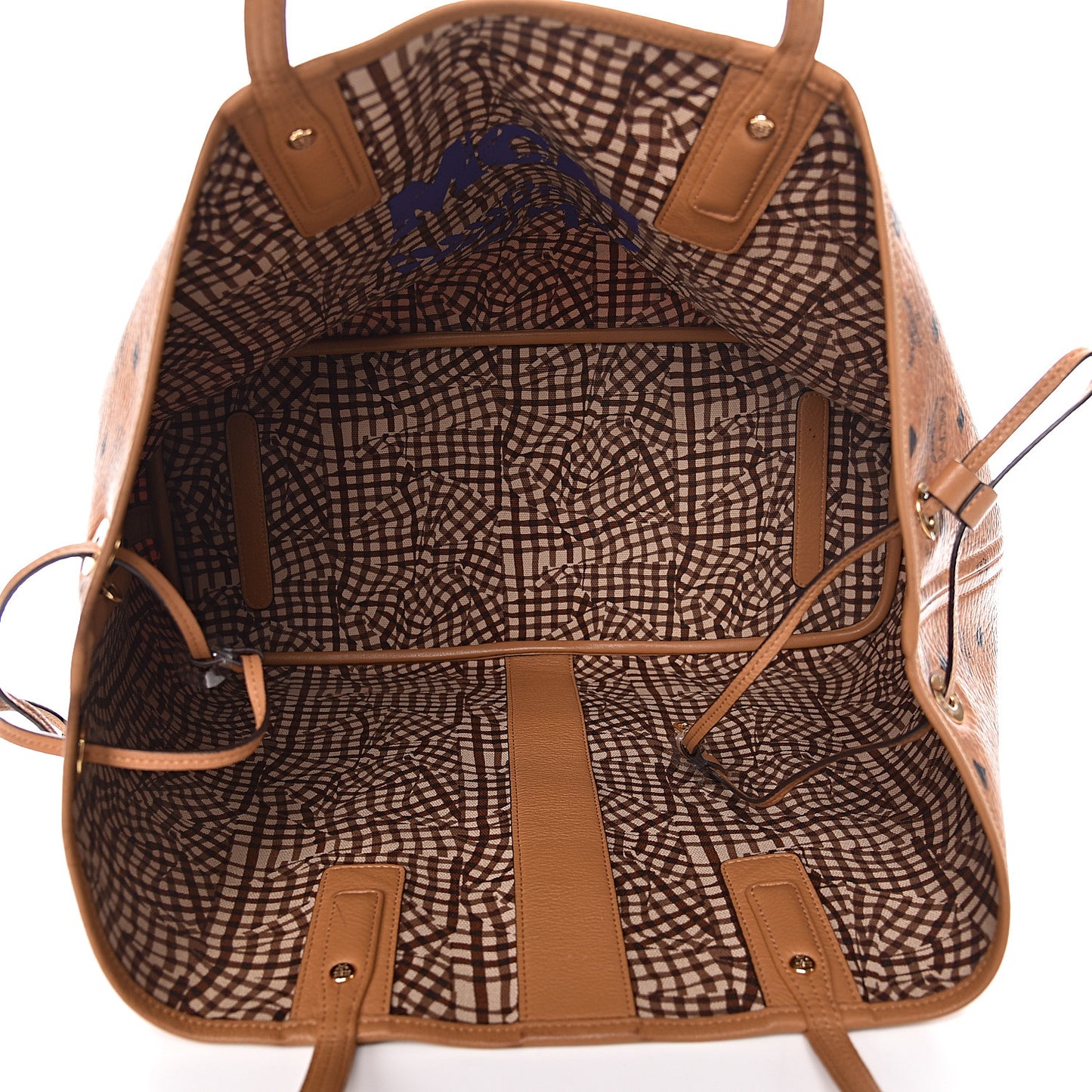 Visetos Large Liz Reversible Shopper Tote Cognac