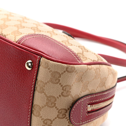 Gucci Monogram Small Princy Satchel Red 9 of 9