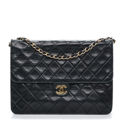 Chanel Lambskin Quilted Medium Single Flap Black 1 of 8