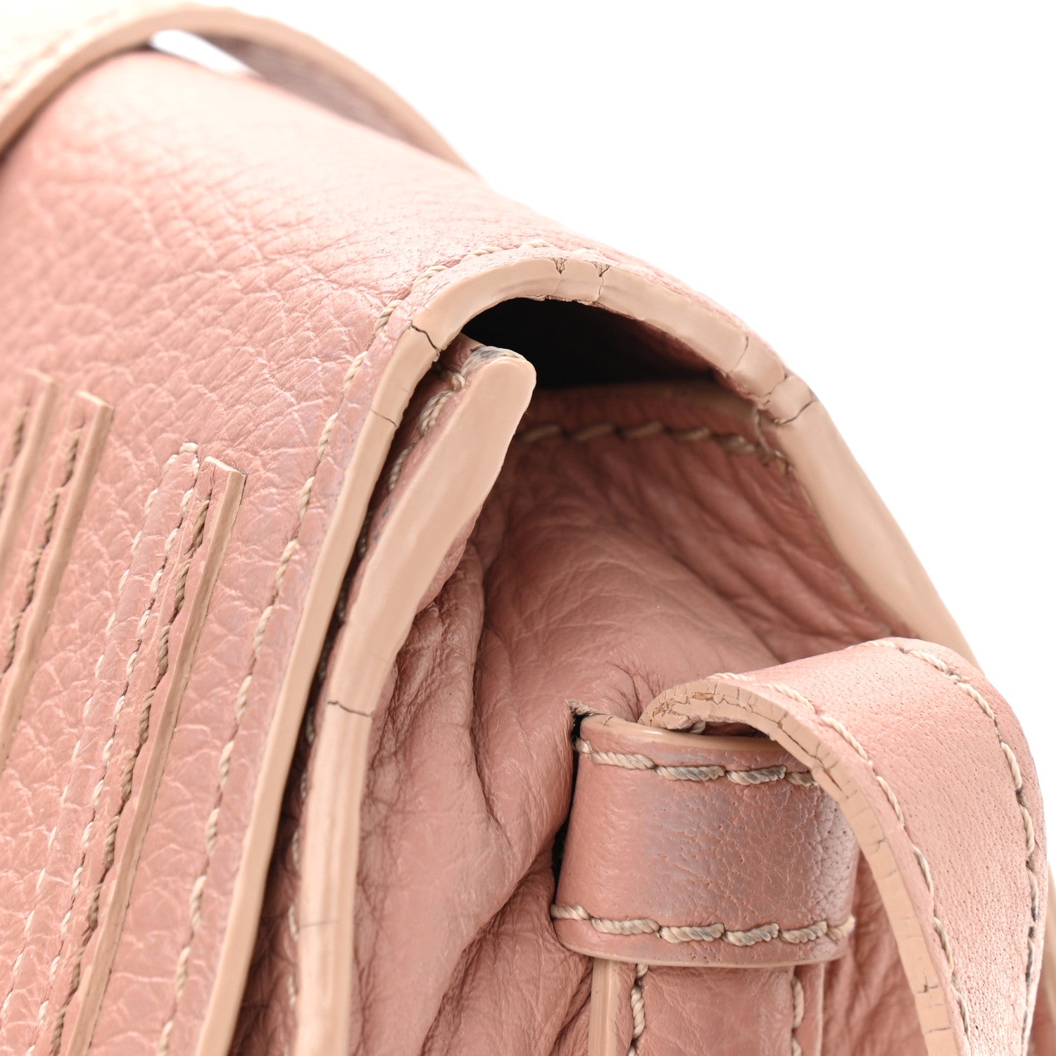 Chloe Grained Calfskin Small Marcie Saddle Bag Anemone Pink 11 of 17