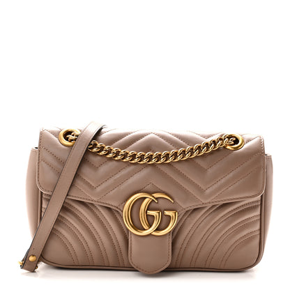 Gucci Calfskin Matelasse Small GG Marmont Shoulder Bag Porcelain Rose 1 of 10