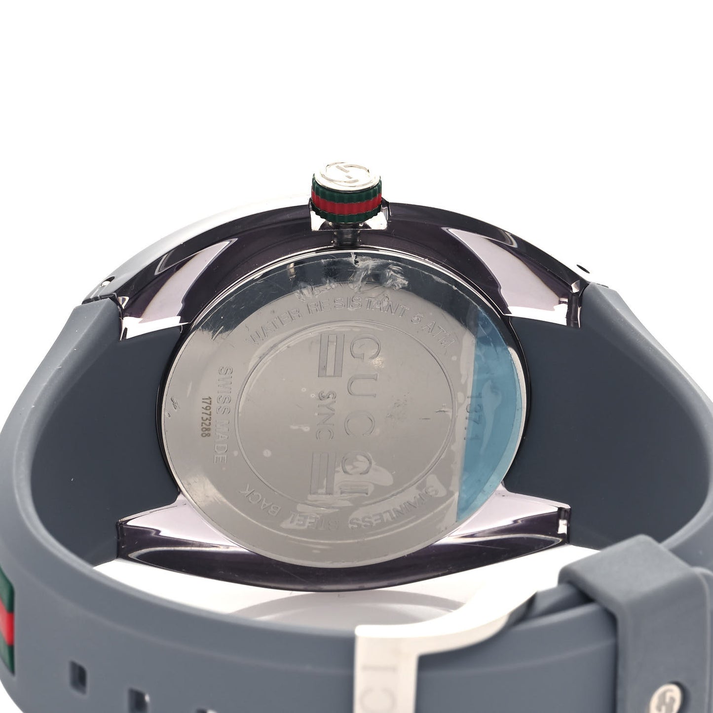 Stainless Steel Rubber 46mm Sync Web Quartz Watch Grey