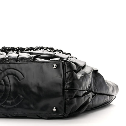 Chanel Glazed Calfskin Large Twisted Tote Black 9 of 10