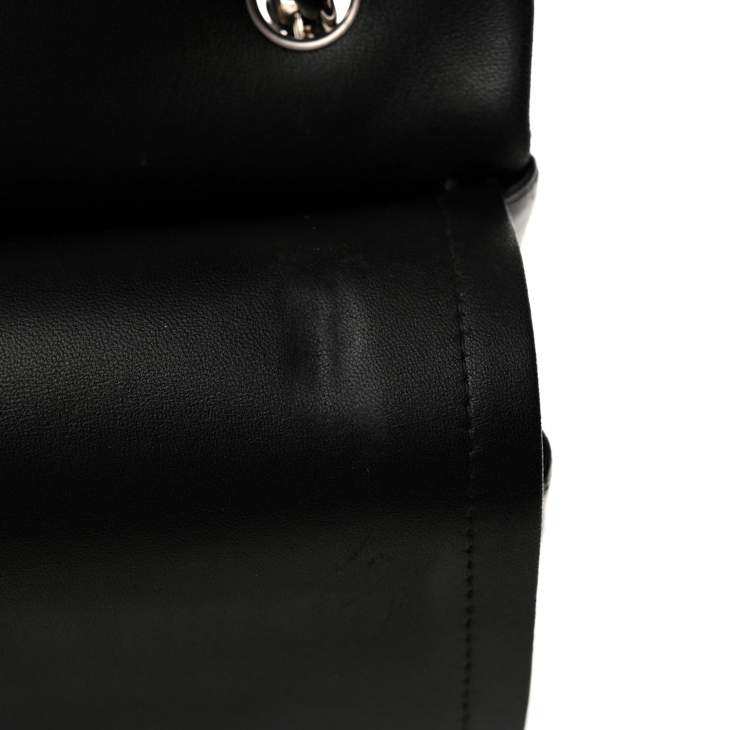 Lambskin Quilted Jumbo Double Flap Black