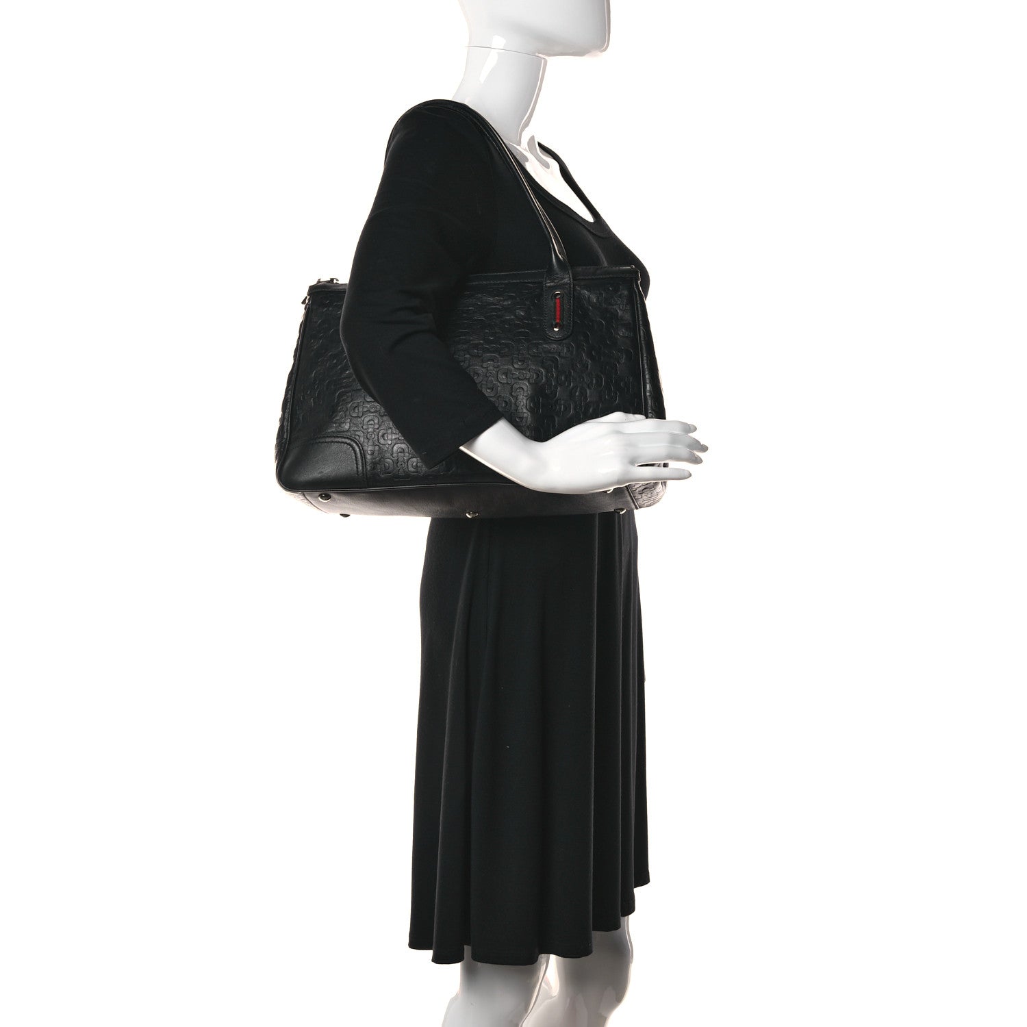 Gucci Guccissima Emily Chain Shoulder Bag Black 2 of 16