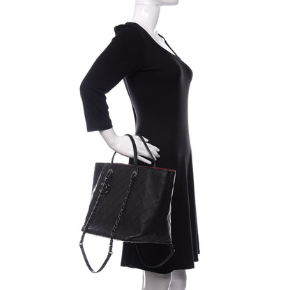 Chanel Calfskin Stitched Medium Shopping Tote Black 3 of 11