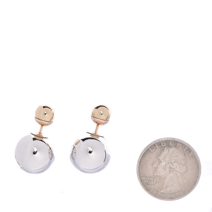 Christian Dior Mise En Dior Tribal Earrings Gold Silver 2 of 4